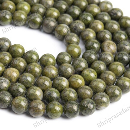 Green Epidote Pyrite Inclusion Beads Genuine bracelet