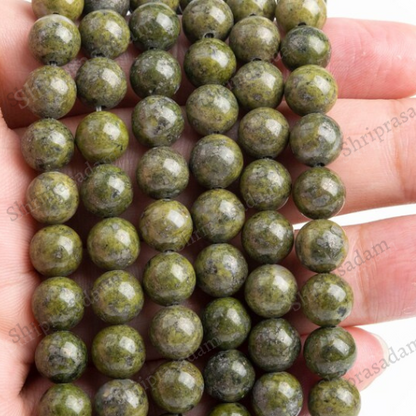 Green Epidote Pyrite Inclusion Beads Genuine bracelet