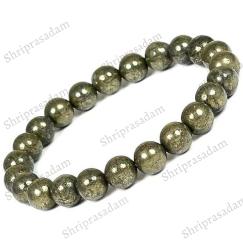 Green Epidote Pyrite Inclusion Beads Genuine bracelet