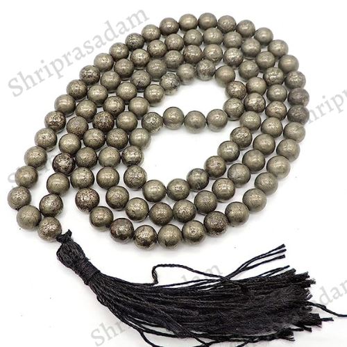 Healing Crystals Natural Stone Pyrite Mala