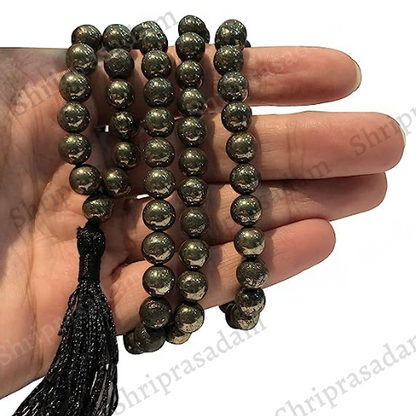 Healing Crystals Natural Stone Pyrite Mala