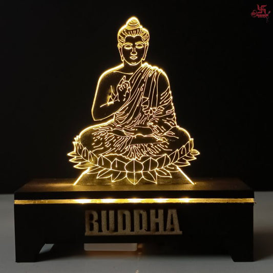 Buddha Acrylic LED Table Lamp for Office and Home Decoration