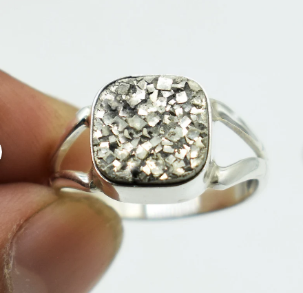 Amazing Pyrite Gemstone Ring,Healing Pyrite Natural Ring,Pyrites Jwelery