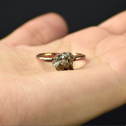 Pyrite Ring | Gemstone Ring | Ring for Gift | For Health and Wealth