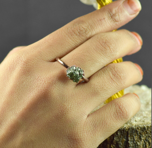 Pyrite Ring | Gemstone Ring | Ring for Gift | For Health and Wealth