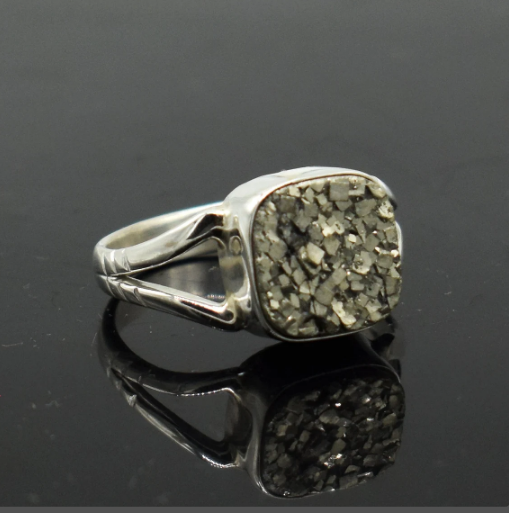 Amazing Pyrite Gemstone Ring,Healing Pyrite Natural Ring,Pyrites Jwelery