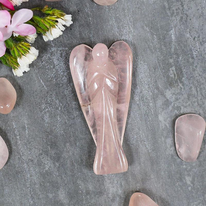 Rose Quartz Crystal Angel of Love