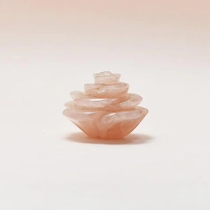 Rose Quartz Rose Showpiece