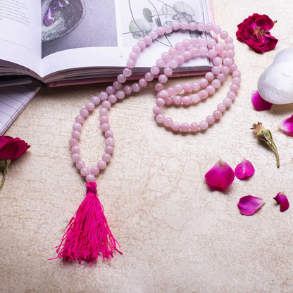 Rose Quartz Crystal Healing Mala