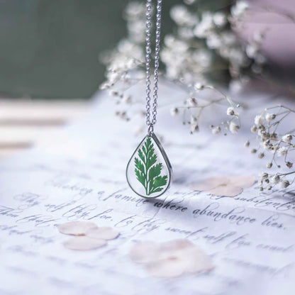 Glitzy Wild Fern Necklace