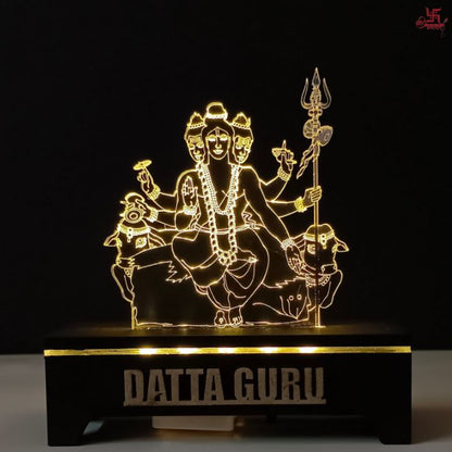 Datta Guru Acrylic LED Table Lamp for Office and Home Decoration