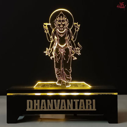 Dhanvantari Acrylic LED Table Lamp for Office and Home Decoration