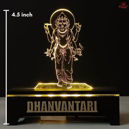 Dhanvantari Acrylic LED Table Lamp for Office and Home Decoration