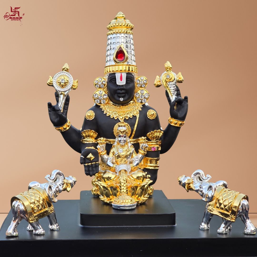 Gajalakshmi Venkateshwara Tirupati Balaji Gold & Silver Plated