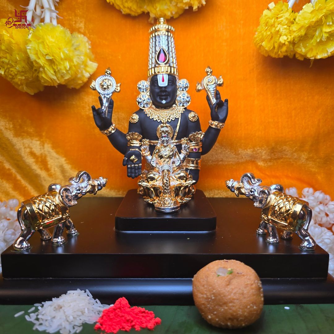 Gajalakshmi Venkateshwara Tirupati Balaji Gold & Silver Plated