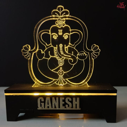 Ganesh Acrylic LED Table Lamp for Office and Home Decoration