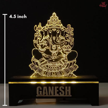 Ganesh Ji Acrylic LED Table Lamp for Office and Home Decoration