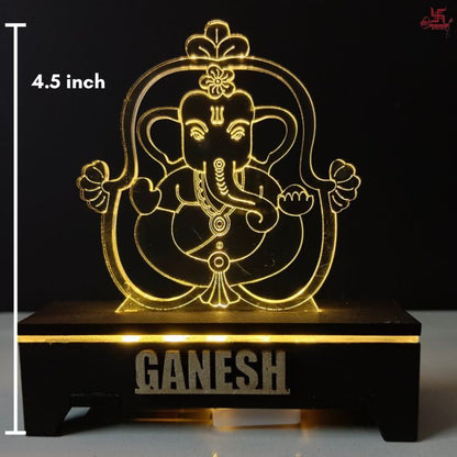 Ganesh Acrylic LED Table Lamp for Office and Home Decoration