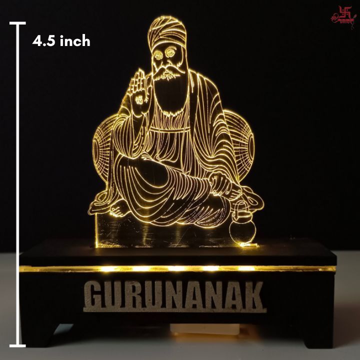 Gurunanak Acrylic LED Table Lamp for Office and Home Decoration