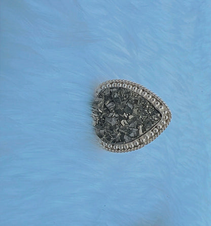 Pyrite Geode adjustable ring to fit all sizes