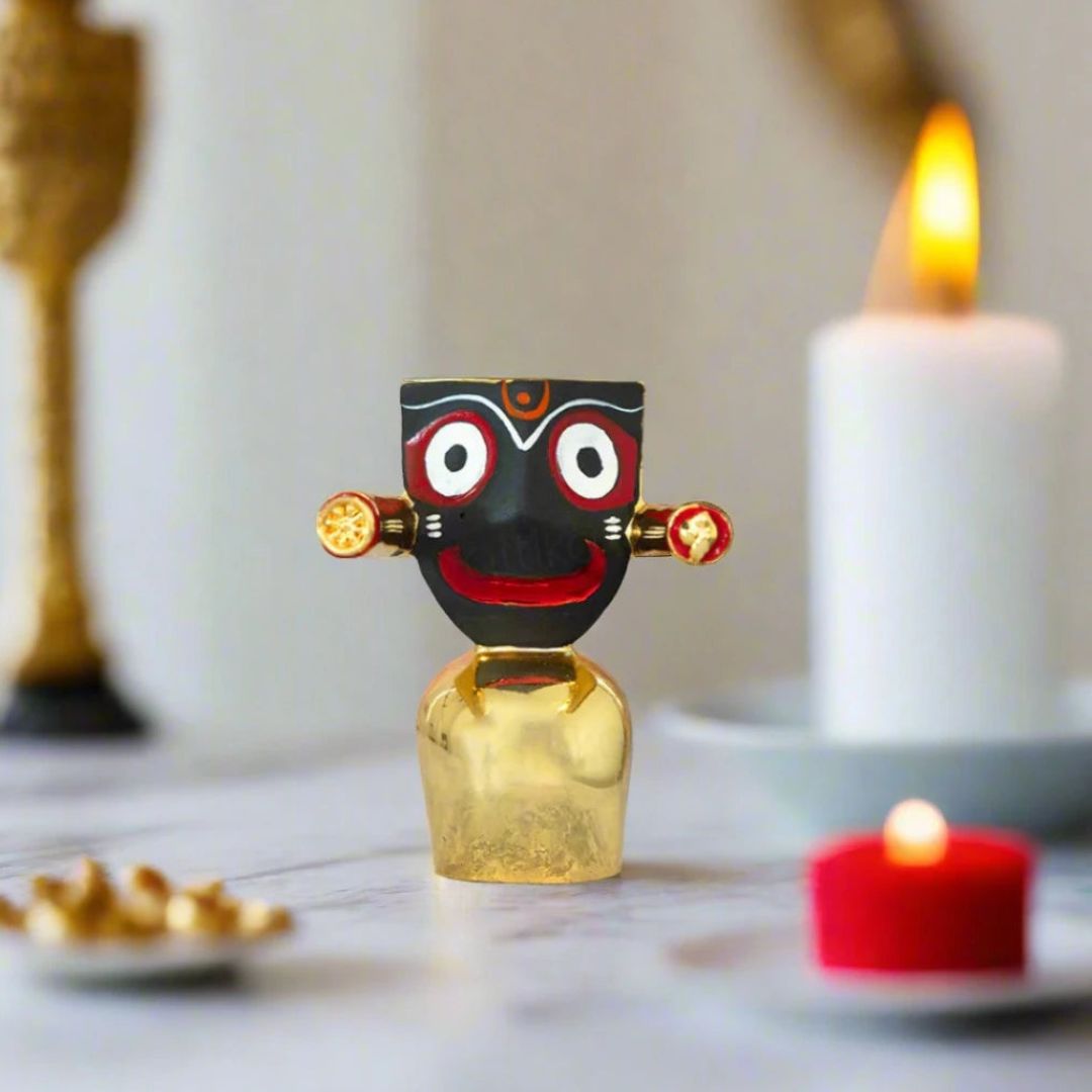 Jagannath Murti | 24K Gold Plated | Jagannath Idol for Home