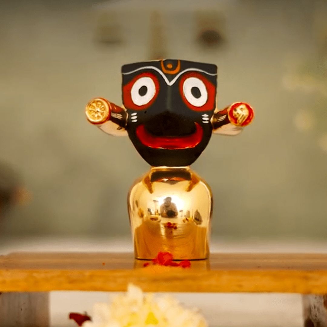 Jagannath Murti | 24K Gold Plated | Jagannath Idol for Home