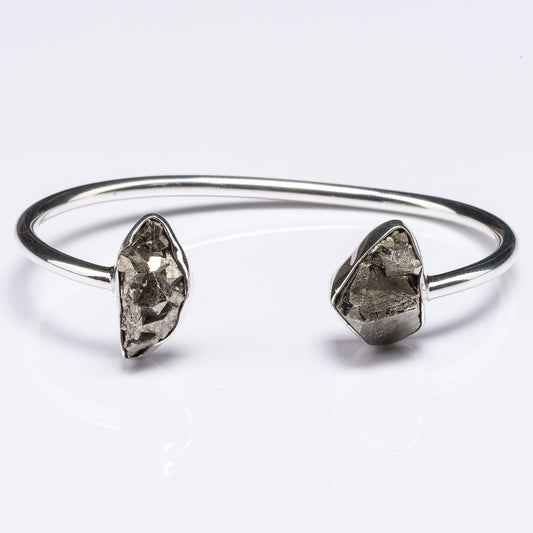 Natural Pyrite Raw  Metal bracelet For Men And Women