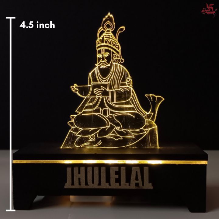 Jhulelal Acrylic LED Table Lamp for Office and Home Decoration