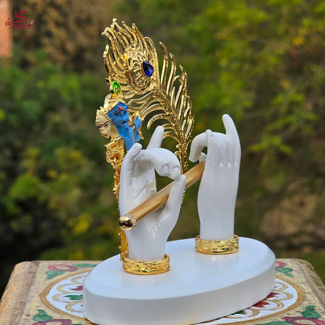 Krishna Ji Hand with Flute Gold Plated
