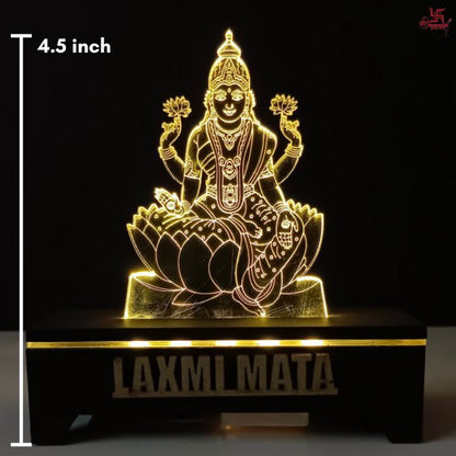 Laxmi Ji Acrylic LED Table Lamp for Office and Home Decoration