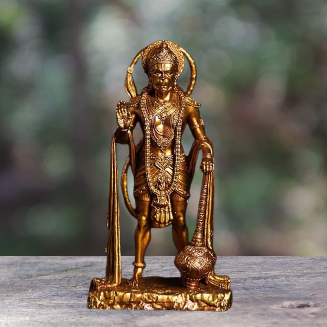 Lord Hanuman With Gada Idol For Home, Puja And Gift