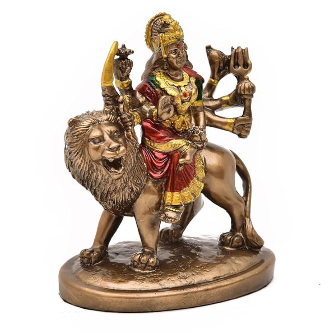 Maa Durga Sherawali Mata Idol Statue for Car Dashboard, Mandir, Pooja, and Home