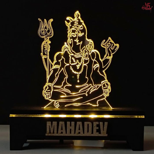 Mahadev Acrylic LED Table Lamp for Office and Home Decoration