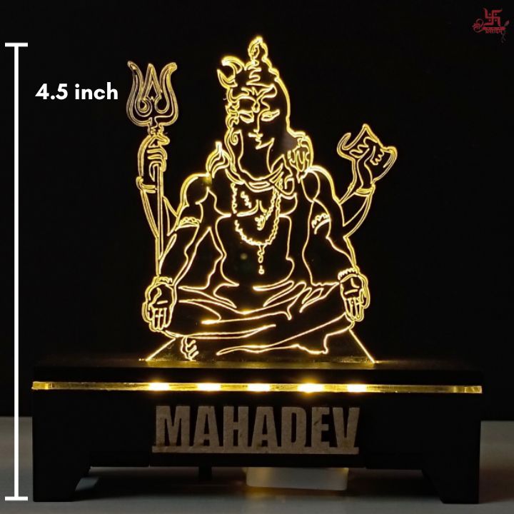 Mahadev Acrylic LED Table Lamp for Office and Home Decoration