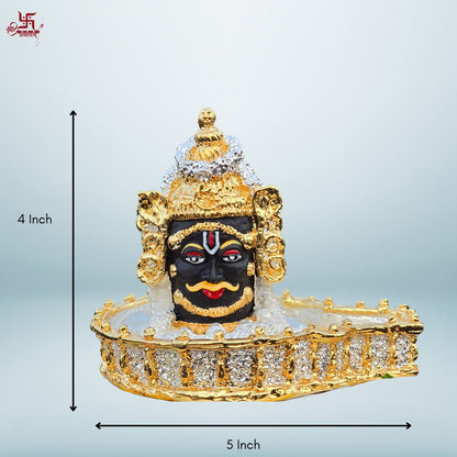 Mahakaleshwar Jyotirlinga | Baba Mahakal Jyotirlinga Gold and Silver Plated Idol