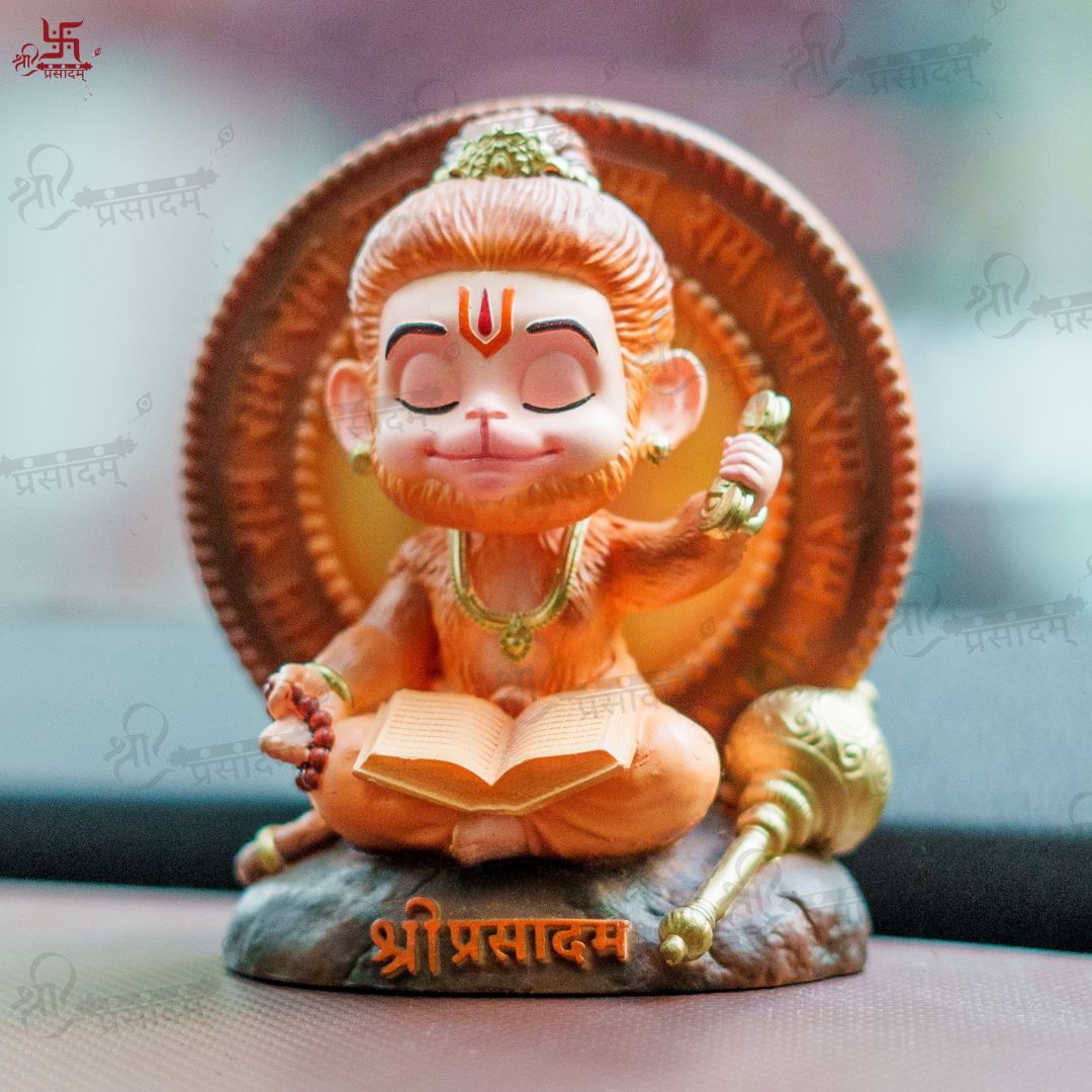 Meditating Bal Hanuman Idol