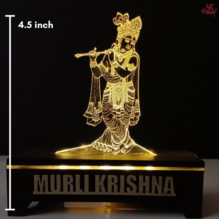 Murli Krishna Acrylic LED Table Lamp for Office and Home Decoration