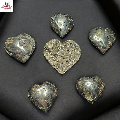 Peru Heart Shape Pyrite Stone for Attract Money and Prosperity