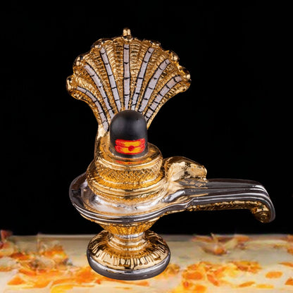 Pure Gold And Silver Plated Shivling