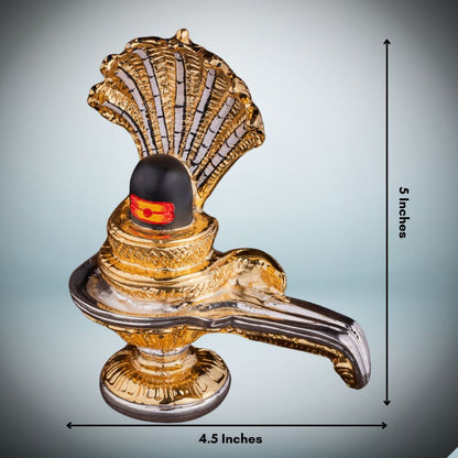 Pure Gold And Silver Plated Shivling