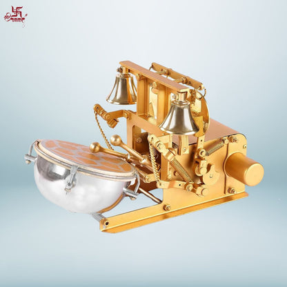 Pure Gold Plated Brass Home Aarti Machine for Pooja, Home