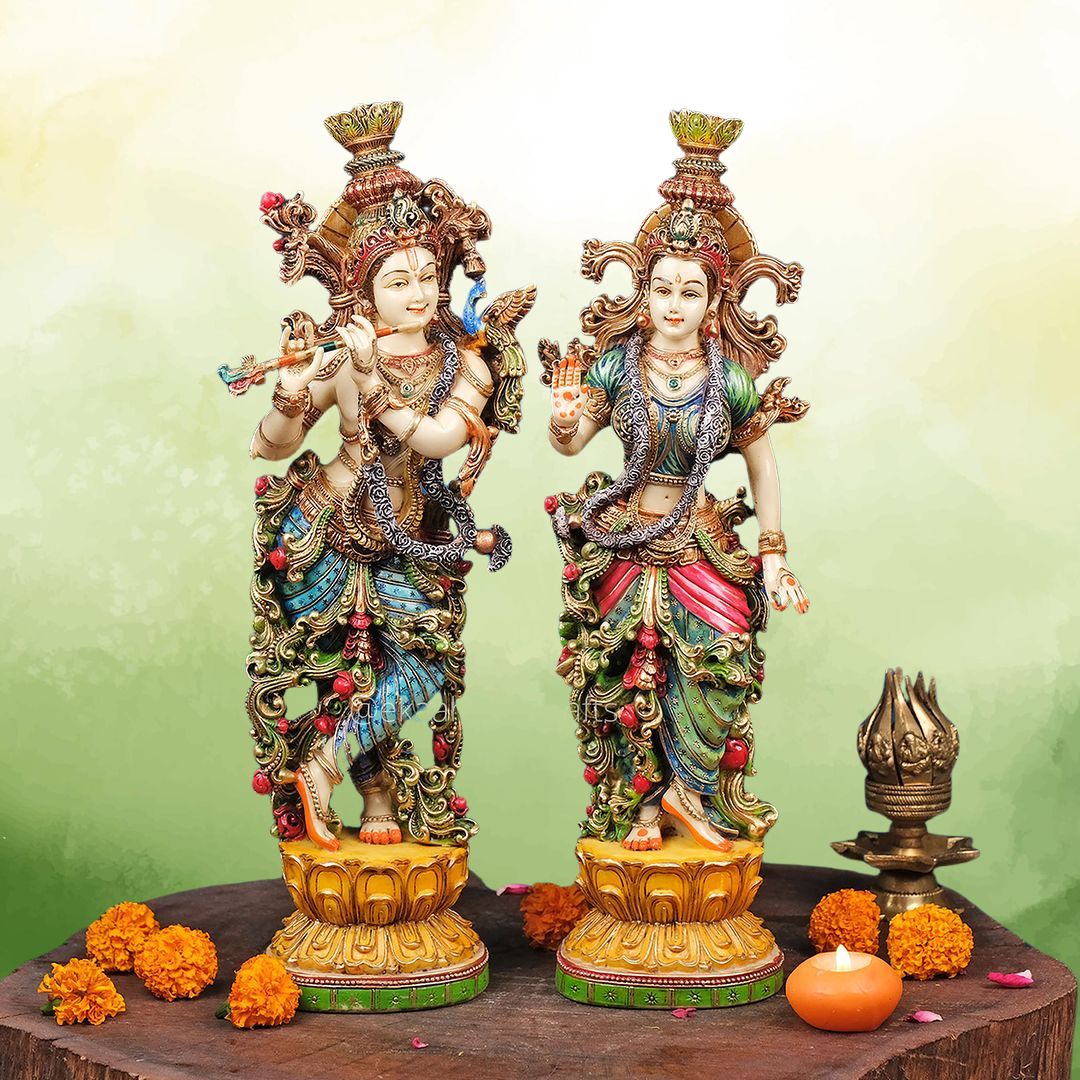 Radha Krishna Statue for home temple decoration