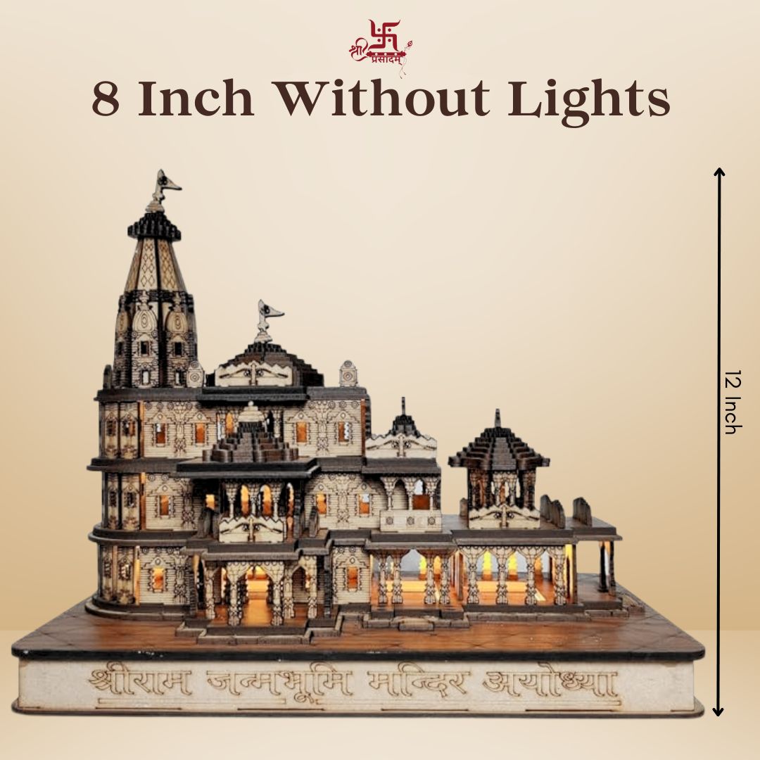 Ayodhya Temple - Shri Ram Mandir 3D Wooden Temple For Home/Office/Shop