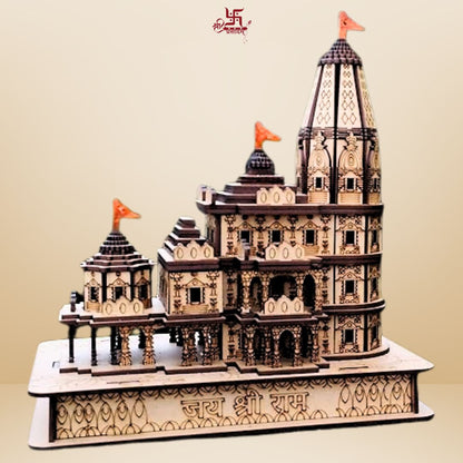 Ayodhya Temple - Shri Ram Mandir 3D Wooden Temple For Home/Office/Shop