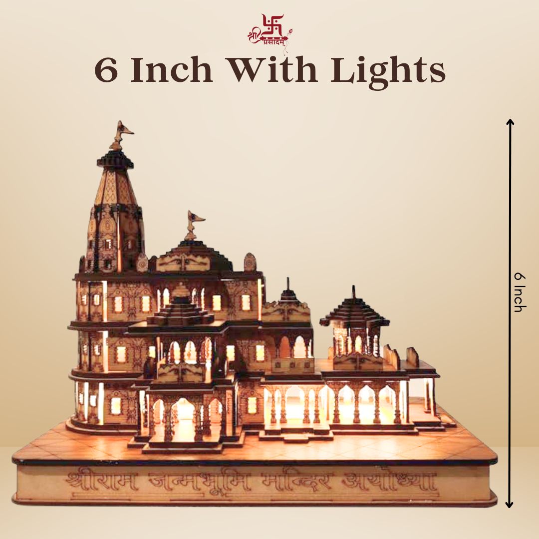 Ayodhya Temple - Shri Ram Mandir 3D Wooden Temple For Home/Office/Shop