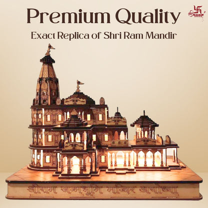 Ayodhya Temple - Shri Ram Mandir 3D Wooden Temple For Home/Office/Shop