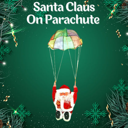 Santa Claus On Parachute For Christmas Decoration & Gifting