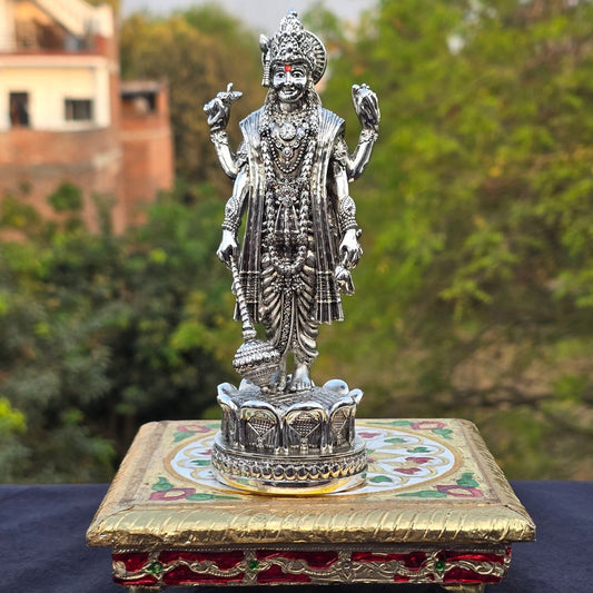 Satyanarayan Swami  Silver Plated Idol
