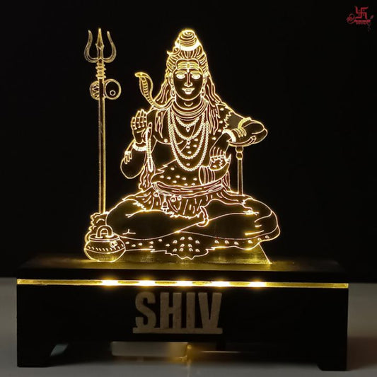 Shiv Ji Acrylic LED Table Lamp for Office and Home Decoration