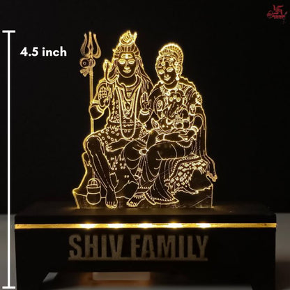 Shiv Ji Family Acrylic LED Table Lamp for Office and Home Decoration